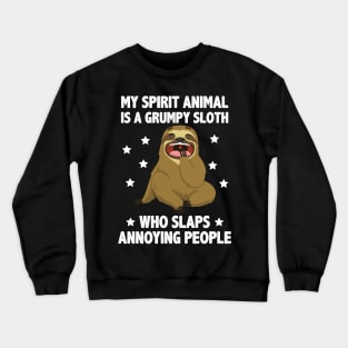 Funny cute sloth gift Crewneck Sweatshirt